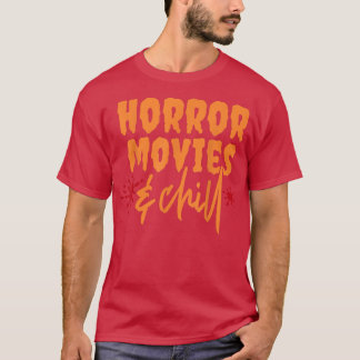 ホラー映画と恐ろしいハロウィーンの夜 Tシャツ