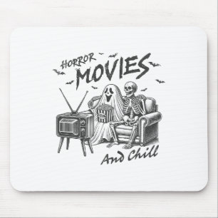 ホラー映画とChill HalloweenをテーマにしたグラフィックF マウスパッド