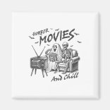 ホラー映画とChill HalloweenをテーマにしたグラフィックF マグネット
