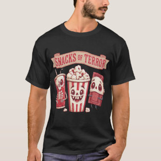 ホラー映画のスナック ハロウィンTシャツ Tシャツ