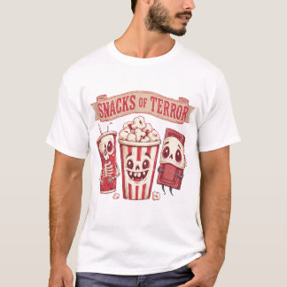 ホラー映画のスナック ハロウィンTシャツ Tシャツ