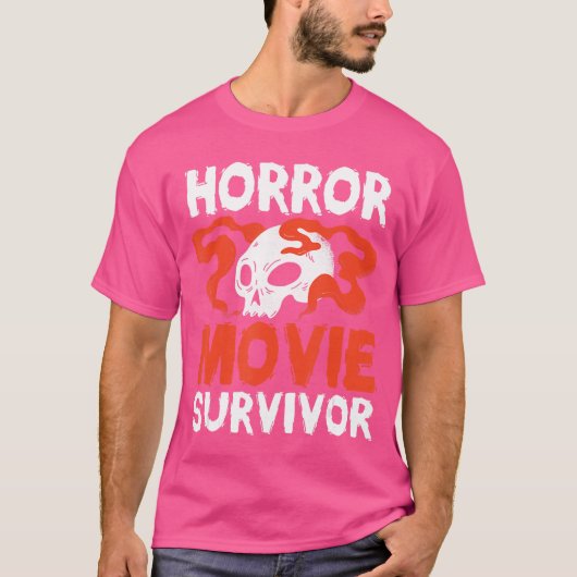 ホラー映画のファン必見！ハロウィンの恐怖を楽しむ Tシャツ (正面)