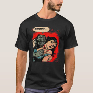 ホラー映画のモンスター コミック ヴィンテージ ハロウィン Tシャツ