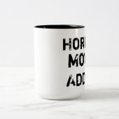 ホラー映画の中毒性ホワイトマグカップ ツートーンマグカップ (中央)