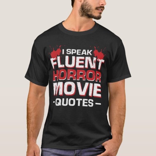 ホラー映画の名言を操る ホラー映画ギ Tシャツ (正面)