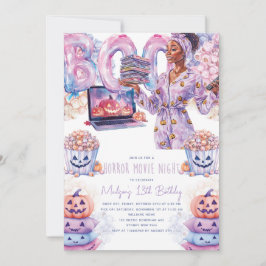 ホラー映画の夜 アフロハロウィン スリーパー 誕生日 招待状