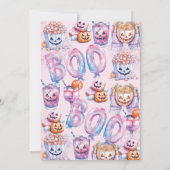 ホラー映画の夜 アフロハロウィン スリーパー 誕生日 招待状 (裏面)