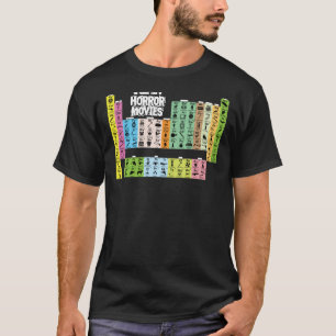 ホラー映画の定期クラシック表Tシャツ Tシャツ
