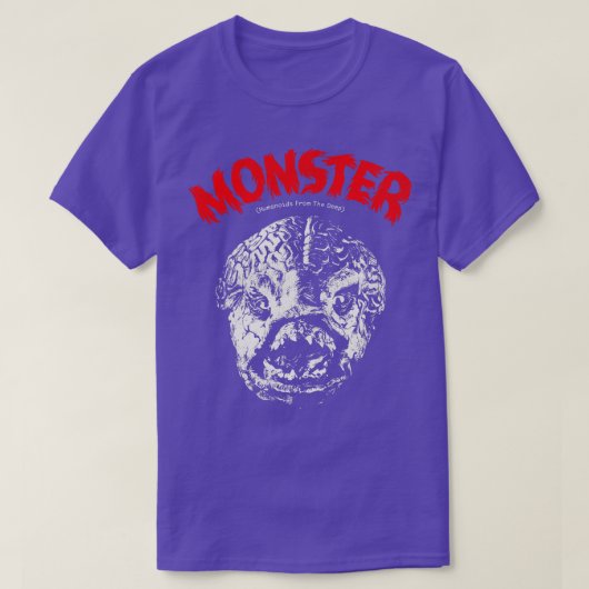 ホラー映画の怪獣フマノイド深い Tシャツ (デザイン正面)