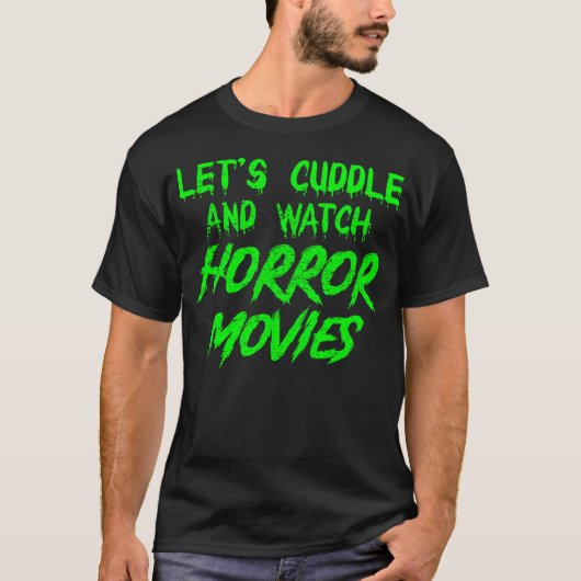 ホラー映画の真の犯罪怖いハロウィンおもしろいギフト Tシャツ (正面)