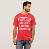 ホラー映画の話で盛り上がるかも ネタバレ注意 Tシャツ (正面フル)