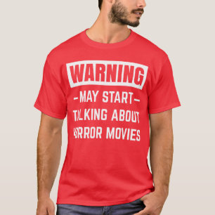 ホラー映画の話で盛り上がるかも ネタバレ注意 Tシャツ