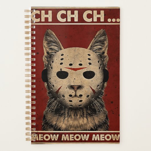 ホラー映画や猫への愛とoを組み合わせる プランナー手帳 (正面)