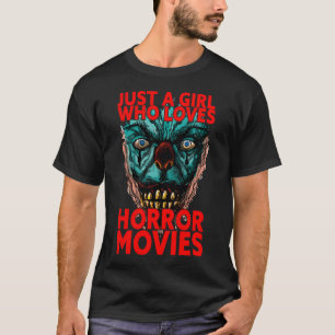 ホラー映画を愛する女の子だけピエロ悲鳴H Tシャツ