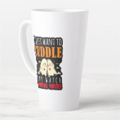 ホラー映画を抱きしめたい カフェラテマグ (左アングル)