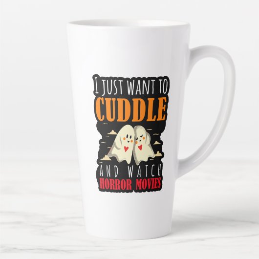 ホラー映画を抱きしめたい カフェラテマグ (右)