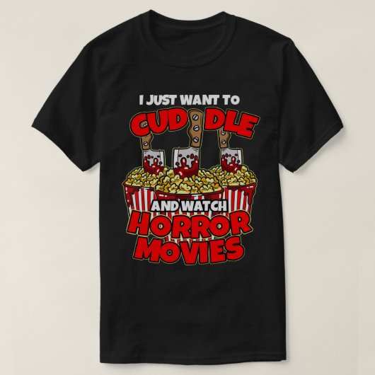 ホラー映画を抱きしめたい Tシャツ (デザイン正面)