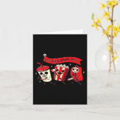 ホラー映画を見ようおもしろいハロウィーンの衣装ホー カード (黄色い花)