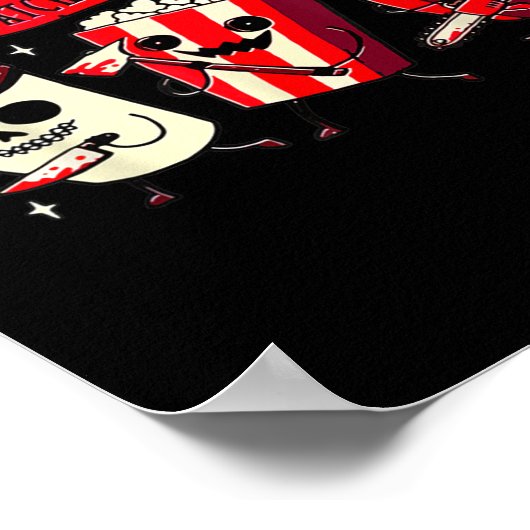 ホラー映画を見ようおもしろいハロウィーンの衣装ホー ポスター (角)