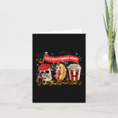 ホラー映画を見ようハロウィーンおもしろい幽霊Ske カード (正面)