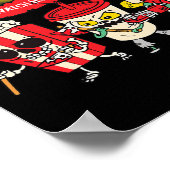 ホラー映画を見ようハロウィーンおもしろい幽霊Ske ポスター (角)