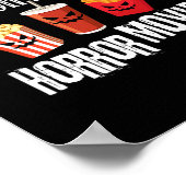 ホラー映画を見よう面白いハロウィーンパーティー ポスター (角)