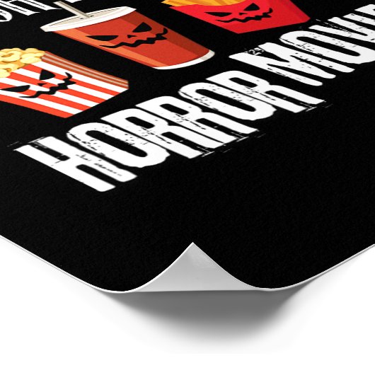 ホラー映画を見よう面白いハロウィーンパーティー ポスター (角)