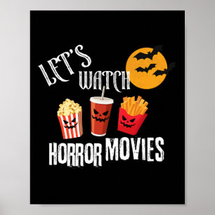 ホラー映画を見よう面白いハロウィーンパーティー ポスター