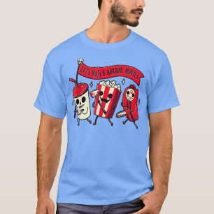 ホラー映画を見よう面白いハロウィーン真夜中 Tシャツ