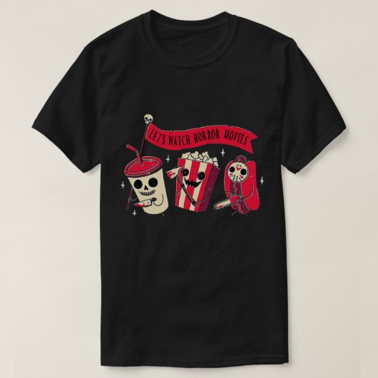 ホラー映画を見ようTシャツ Tシャツ (デザイン正面)