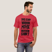 ホラー映画を見るのが趣味の人向けの面白いホラー映画 Tシャツ (正面フル)