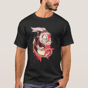 ホラー映画アパレ男性へルキラーウサギバットバン Tシャツ
