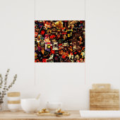 ホラー映画コラージュ ポスター (キッチン)