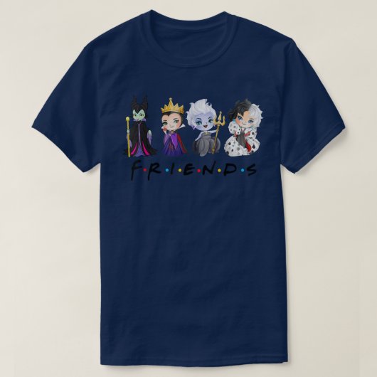 ホラー映画チビ（小さくかわいく書いた感じ）ハロウィンファミリーマッチングハロ Tシャツ (デザイン正面)