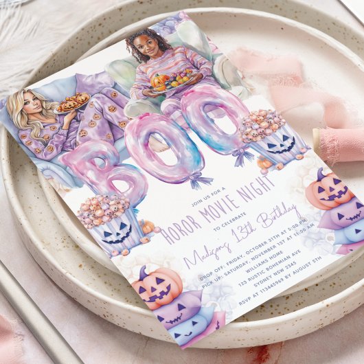 ホラー映画ナイトハロウィンスランバーパーティー 招待状
