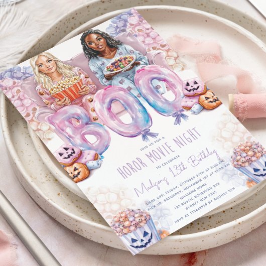 ホラー映画ナイトハロウィンスランバー誕生日 招待状
