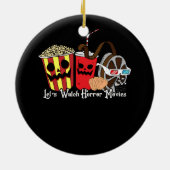 ホラー映画ハロウィーンの衣装を怖く見よう セラミックオーナメント (裏面)