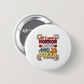 ホラー映画ピザハロウィンカボチャドクロスライス_1 缶バッジ (正面&裏面)