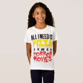 ホラー映画ピザ私が必要とするすべてはハロウィーン Tシャツ (正面フル)