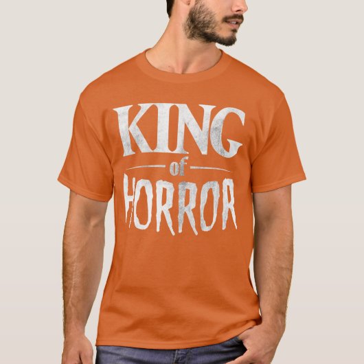 ホラー映画ファン必見!ハロウィン限定 ホラーキングのギフト Tシャツ (正面)