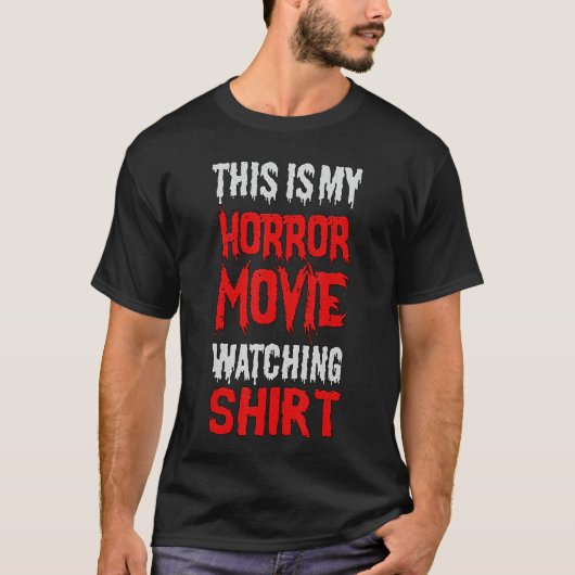 ホラー映画ファン歴は私のホラー映画鑑賞仲間 Tシャツ (正面)