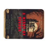 ホラー映画ポスターハローウィンパーティ招待状 マグネット (横)