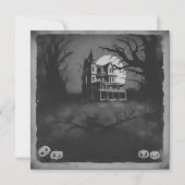 ホラー映画ポスターハローウィンパーティ招待状 招待状 (裏面)