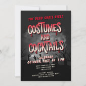 ホラー映画ポスター大人ハローウィンパーティ招待状 シーズンカード (正面)