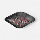 ホラー映画ポスター大人ハローウィンパーティ招待状 ペーパープレート (傾斜あり)