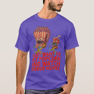 ホラー映画ポップコーン引用 ハロウィン 楽しい Tシャツ