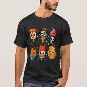 ホラー映画ポプシクル夏のハロウィーンの夏 Tシャツ