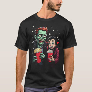 ホラー映画マラソンスナック不気味ック Tシャツ