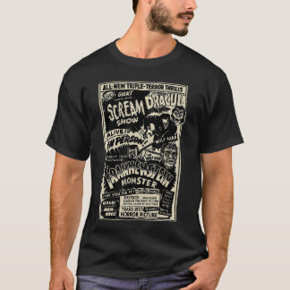 ホラー映画モンスター ミイラ ドラキュラ 狼男 フランケン Tシャツ