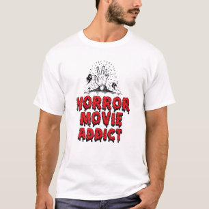 ホラー映画中毒ゾンビ幽霊面白いハロウィーンG Tシャツ